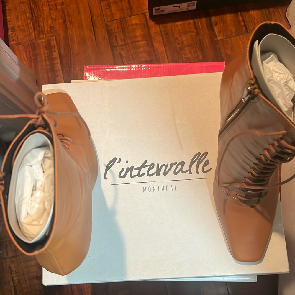 L’Itervalle Tan Leather Boot